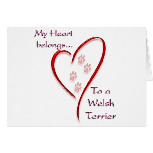 Welsh Terrier Heart Belongs (Vorderseite (Horizontal))