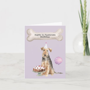 Welsh Terrier Hund Party glücklicher großartiger W Feiertagskarte