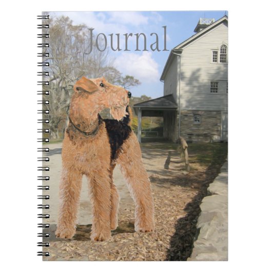 Welsh Terrier im Stabile Yard Notizblock (Vorderseite)