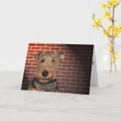 Welsh Terrier Karte (Gelbe Blume)