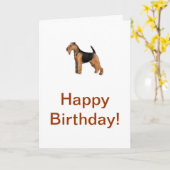 Welsh Terrier Karte (Gelbe Blume)
