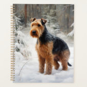 Welsh Terrier Lass es schneien Weihnachten Planer (Vorderseite)