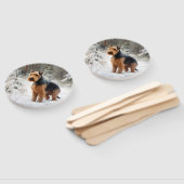 Welsh Terrier Let It Snow Weihnachten Fächer (Non-assembled)