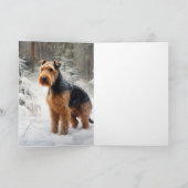 Welsh Terrier Let It Snow Weihnachten Karte (Innenseite)