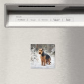 Welsh Terrier Let It Snow Weihnachten Magnet (In Situ (Geschirrspüler))