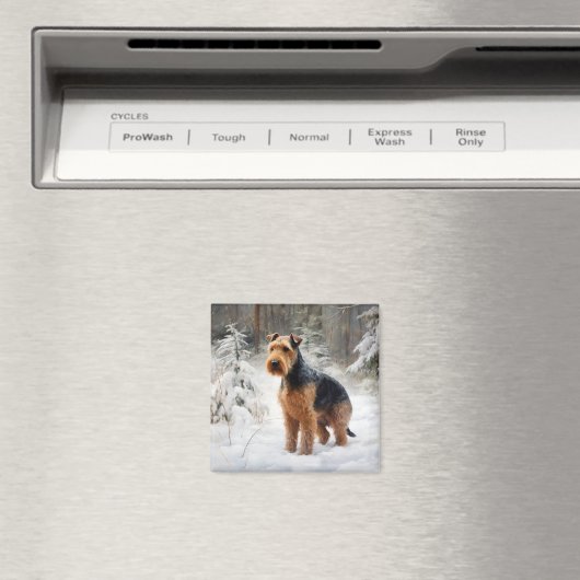 Welsh Terrier Let It Snow Weihnachten Magnet (In Situ (Geschirrspüler))