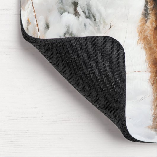 Welsh Terrier Let It Snow Weihnachten Mousepad (Ecke)