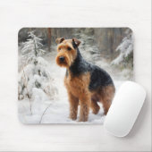 Welsh Terrier Let It Snow Weihnachten Mousepad (Mit Mouse)