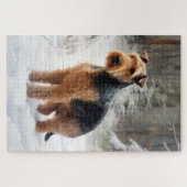 Welsh Terrier Let It Snow Weihnachten Puzzle (Horizontal)