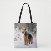 Welsh Terrier Let It Snow Weihnachten Tasche (Vorderseite)