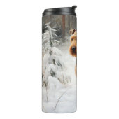 Welsh Terrier Let It Snow Weihnachten Thermosbecher (Nach links gedreht)