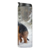 Welsh Terrier Let It Snow Weihnachten Thermosbecher (Nach rechts gedreht)