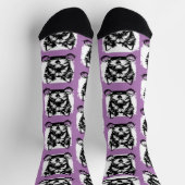 Welsh Terrier Lila Puppy Personalisiert Theme Socken (Oben)