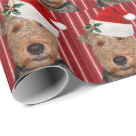 Welsh Terrier mit dem Weihnachtsmann Geschenkpapier