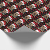 Welsh Terrier mit Santa Claus Hat Geschenkpapier (Ecke)