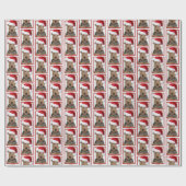 Welsh Terrier mit Santa Claus Hat Geschenkpapier (Flach)