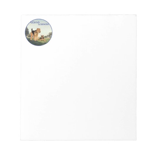 Welsh-Terrier Notizblock (Vorderseite)