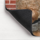 Welsh Terrier on Brick Wall Mousepad (Ecke)