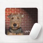 Welsh Terrier on Brick Wall Mousepad (Mit Mouse)