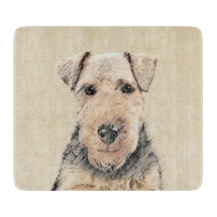 Welsh Terrier Painting - Niedliche Original Hunde  Schneidebrett