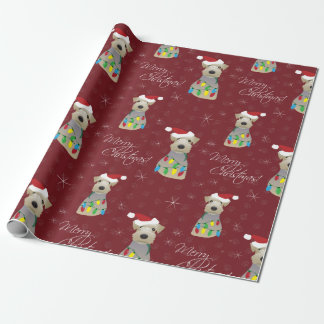 Welsh Terrier Paw Prinzen Rote Weihnachten Geschenkpapier
