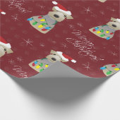 Welsh Terrier Paw Prinzen Rote Weihnachten Geschenkpapier (Ecke)