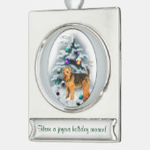 Welsh Terrier Personalisiert Weihnachten Banner-Ornament Silber (Links)