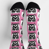 Welsh Terrier Pink Puppy Personalisiertes Thema Socken (Oben)