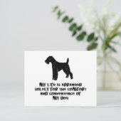 Welsh Terrier Postkarte (Stehend Vorderseite)
