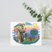 Welsh Terrier Postkarte (Stehend Vorderseite)