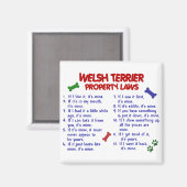 WELSH TERRIER Property Laws 2 Magnet (Vorderseite/Rückseite)