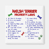 WELSH TERRIER Property Laws 2 Magnet (Vorne)