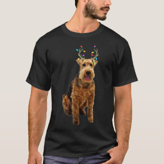Welsh Terrier Reindeer Christmas Dog T-Shirt