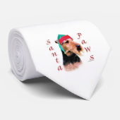 Welsh Terrier Santa Paws Krawatte (Gerollt)