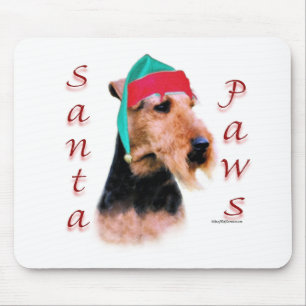Welsh Terrier Santa Paws Mousepad