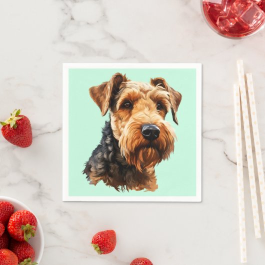 Welsh Terrier Serviette (Beispiel)