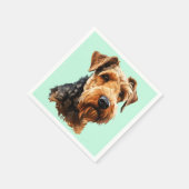 Welsh Terrier Serviette (Ecke)