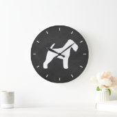 Welsh Terrier Silhouette Große Wanduhr (Zuhause)