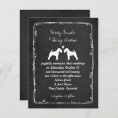 Welsh Terrier Silhouetten Wedding Einladung (Vorne/Hinten)
