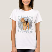 Welsh Terrier Snowflakes T-Shirt (Vorderseite)