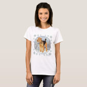Welsh Terrier Snowflakes T-Shirt (Vorne ganz)