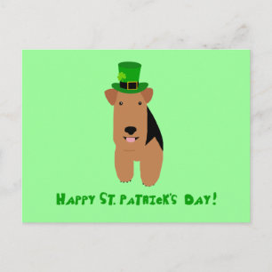 Welsh Terrier St. Patrick's Day Postcard Postkarte