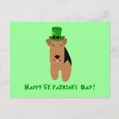 Welsh Terrier St. Patrick's Day Postcard Postkarte (Vorderseite)
