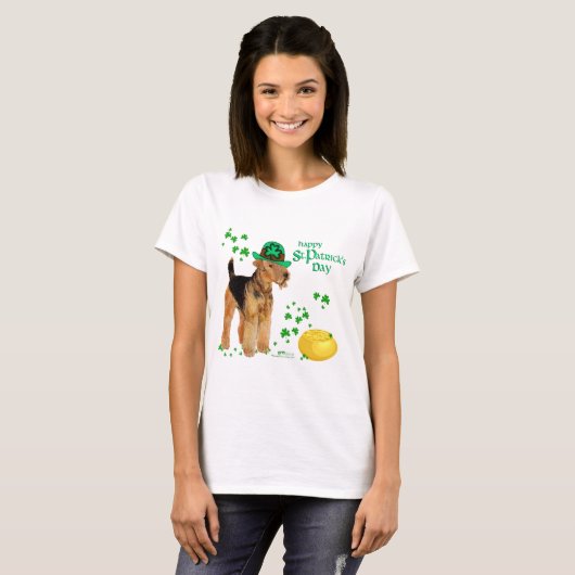Welsh Terrier St Patricks Day T-Shirt (Vorne ganz)