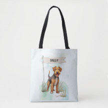 Welsh Terrier Wasserfarbe Personalisierter Hund