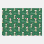 Welsh Terrier Weihnachtsbaum Prints Verschiedene F Geschenkpapier Set (Vorderseite 2)