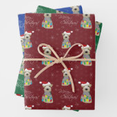 Welsh Terrier Weihnachtsbaum Prints Verschiedene F Geschenkpapier Set (Beispiel)