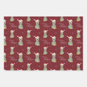 Welsh Terrier Weihnachtsbaum Prints Verschiedene F Geschenkpapier Set (Vorderseite)