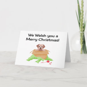 Welsh-Terrier-Weihnachtskarte Karte