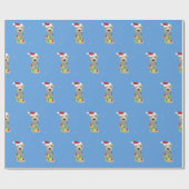 Welsh Terrier Weihnachtswrapping Paper Geschenkpapier (Flach)